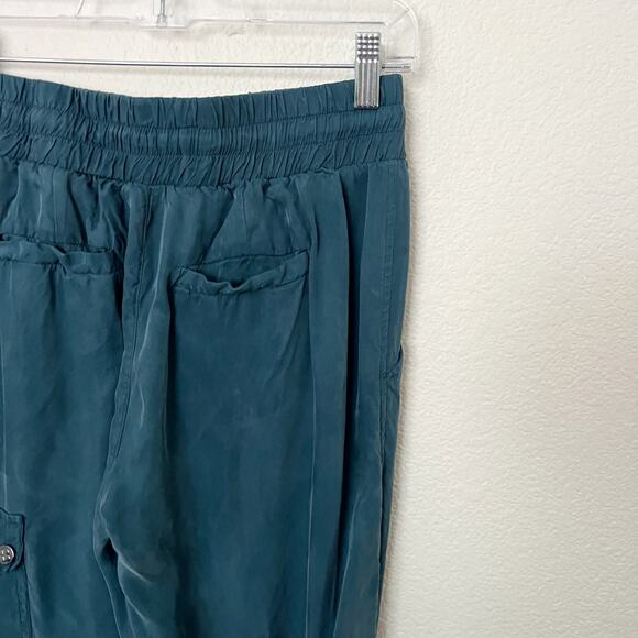 [Sweaty Betty] Teal Stargazer Blue Cargo Jogger Pants Cupro Comfortable Size XS - Picture 11 of 13
